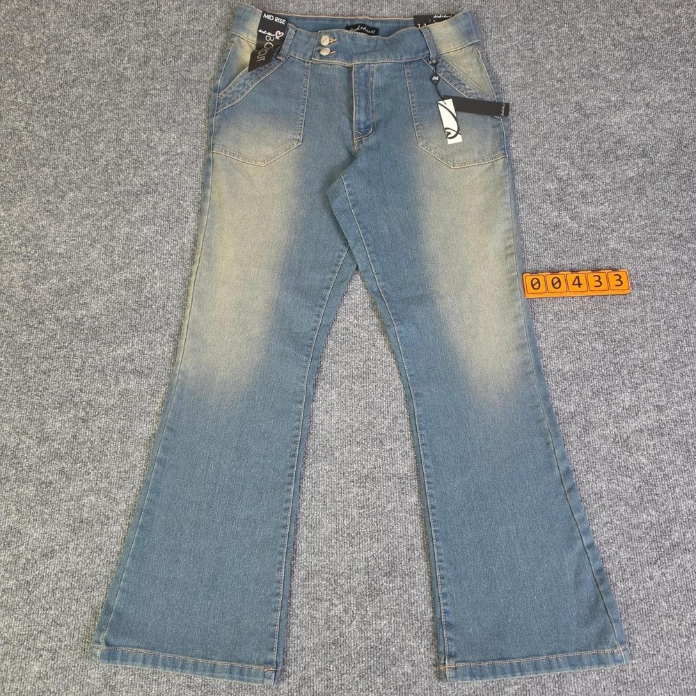 Derek Heart Bootcut Mid Rise Jeans Size 11 Blue Denim
